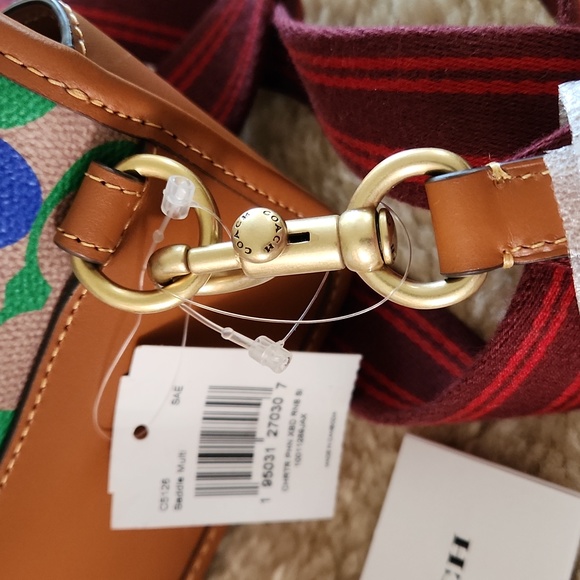 Gorgeous NWT Coach Rainbow Saddle Crossbody Bag with Guitar Strap ❤️🌈💜 - Picture 8 of 16